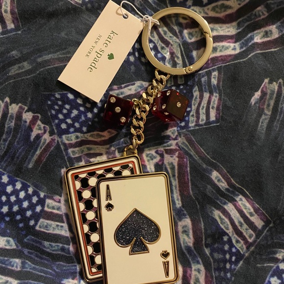 ♠️♠️♠️KATE SPADE♠️♠️♠️ Ace of spades keychain - Picture 3 of 3